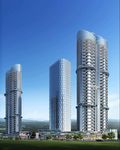 圆形高层住宅建筑效果图
