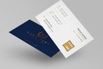 高档蓝色商务名片