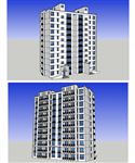 中式高层建筑草图大师SU模型