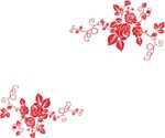 对角牡丹花矢量图