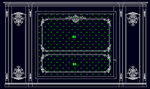家装CAD实木背景雕花墙板