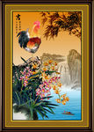 国画鸡