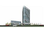 三角办公楼建筑草图大师SU模型