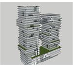 高层办公楼建筑草图大师SU模型