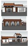 驿站建筑草图大师SU模型