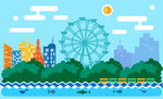 沈阳南湖公园矢量