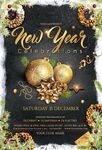 简约现代华丽圣诞新年派对海报