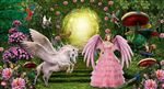 梦幻仙境婚纱写真3D立体背景墙