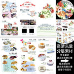 蛋糕店A4三折页AI格式