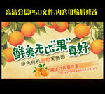 新鲜果蔬采摘宣传海报广告