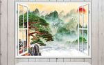 山水背景墙