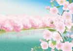 卡通樱花树
