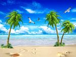 海滩椰子树
