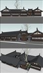 川西民居建筑永平坊肆号草图模型