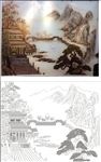 迎客松 山水
