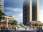商业住宅区入口景观建筑图