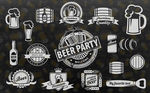 黑白系列啤酒酒吧装饰画背景墙