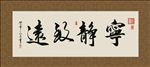 宁静致远 书法 字画 毛笔字