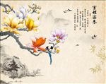 室雅兰香中式背景墙