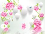 玫瑰花倒影