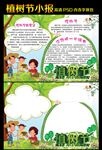 植树节小报环保绿色手抄报模板