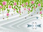 3D花藤玫瑰花