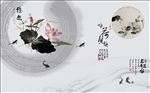 中式简约水墨风背景墙装饰画
