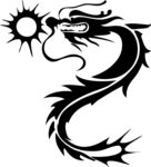 龙戏珠矢量图