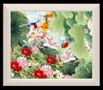 荷花 牡丹