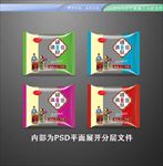 中秋月饼包装 平面展开分层图