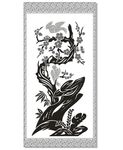梅花 硅藻泥矢量图