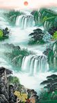国画山水玄关