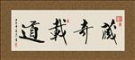 藏奇载道 书法 字画 毛笔字