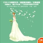 美丽新娘精美婚纱婚礼矢量图