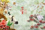 玉雕花鸟背景墙