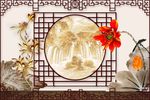 中式背景墙