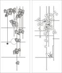 花草移门缕空玻璃雕刻刻绘图案