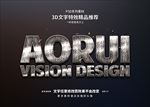 PSD字体特效金属锈样式