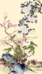 花鸟玄关背景墙