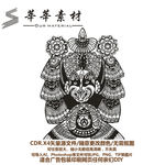 脸谱 京剧 矢量图 硅藻泥