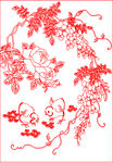 花鸟矢量线条图