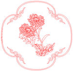 菊花矢量线条图