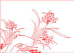 花鸟矢量线条图