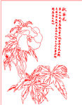 花鸟矢量线条图