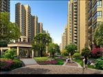 住宅区内庭景观建筑效果图