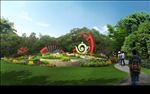 公园自然景观中国花元素图