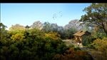 山顶上的小木屋望风台景观效果图