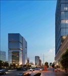 高层公建黄昏商业街道路设计图