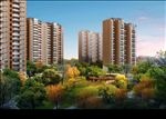 内廷景观廊架黄昏图