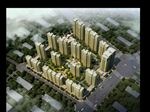 鸟瞰城市规划设计圆形中心水池图